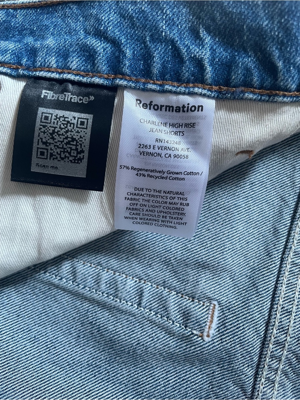 Reformation Charlene High Rise Jean Short 33 - Picture 6 of 7
